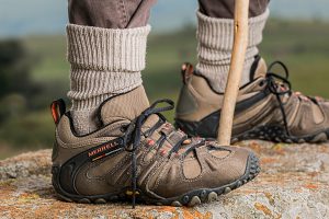 walking boots on feet for blog by Wellspace on the three pillars of health: Activity