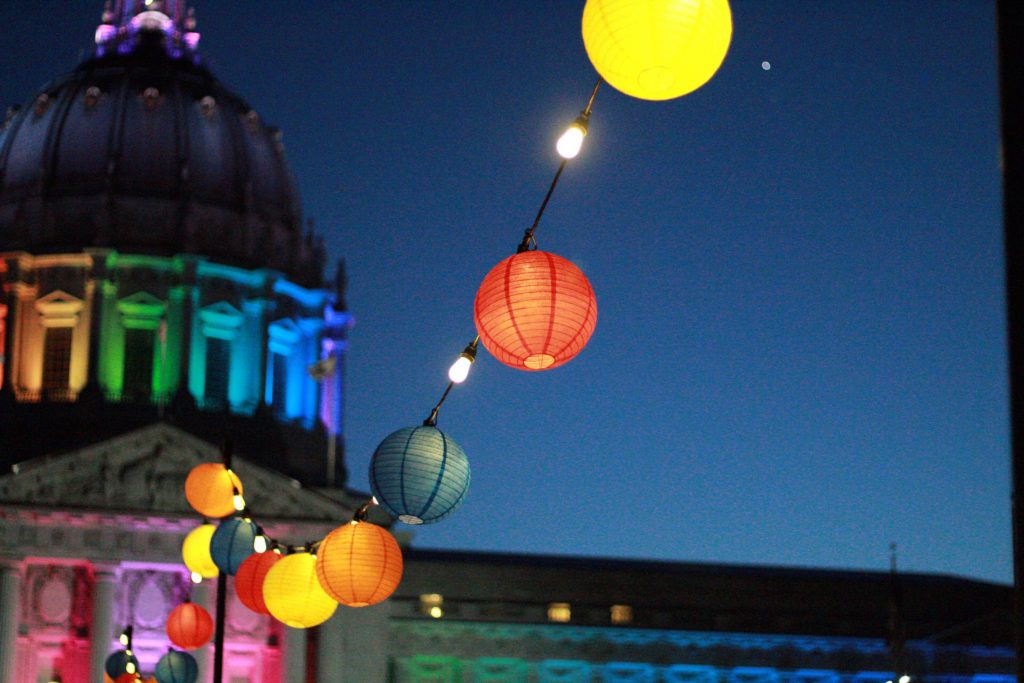 Colourful lit dome and lanterns to depict diversity for Wellspace blog supporting employees with Autism spectrum disorder