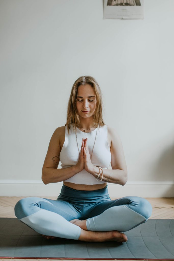 Women practising mindfulness and meditation