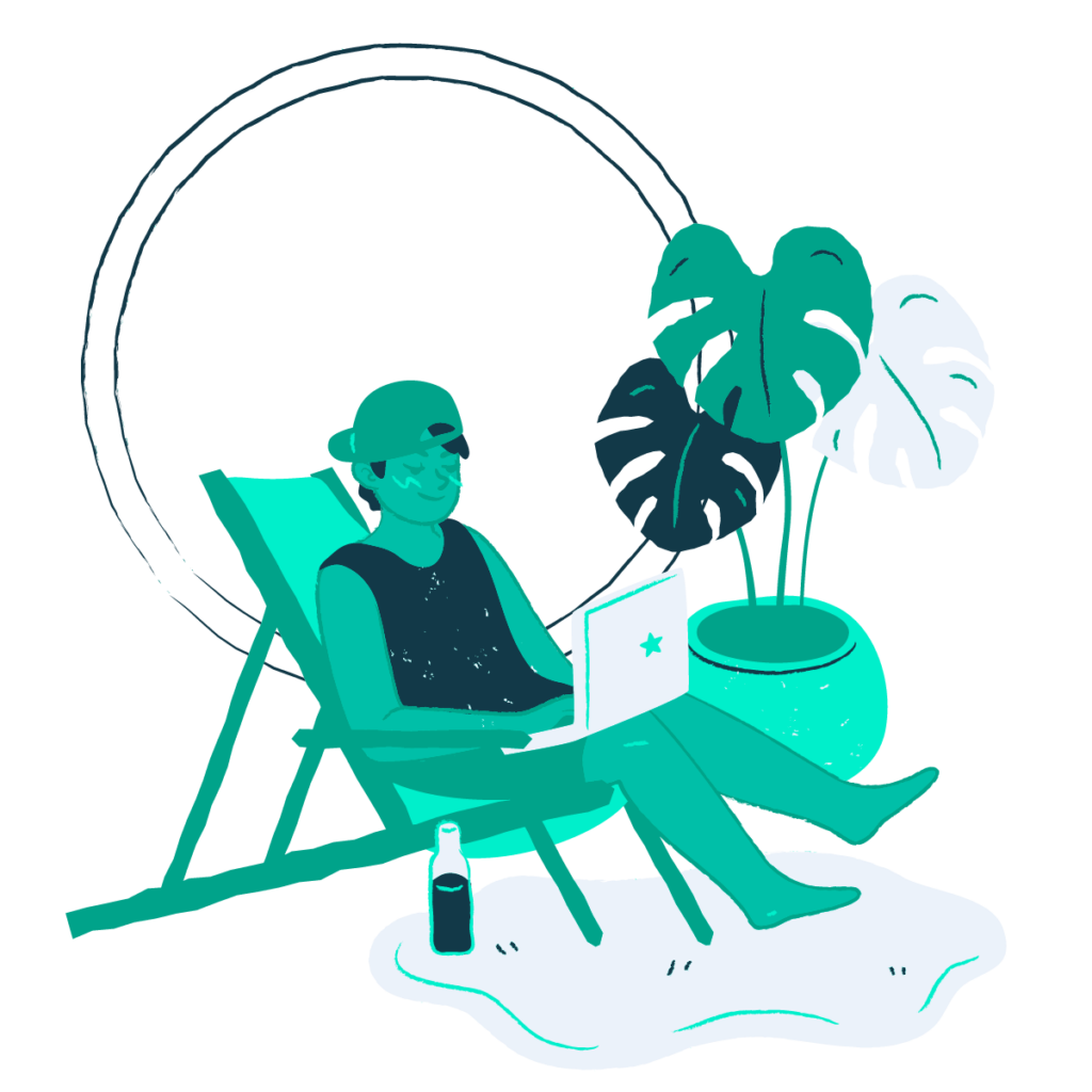 Man relaxing on a deck chair for Wellspace, corporate wellbeing programme 