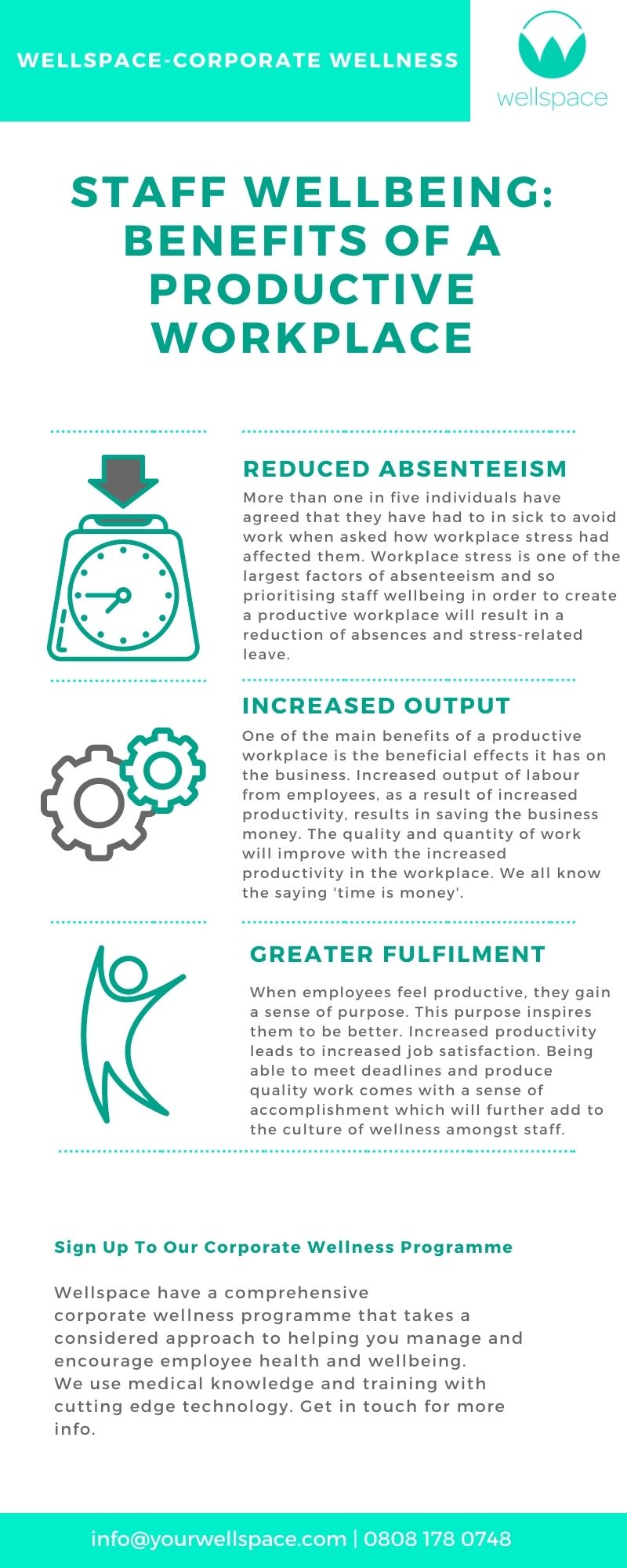 Staff Wellbeing: Benefits Of A Productive Workplace – Infographic